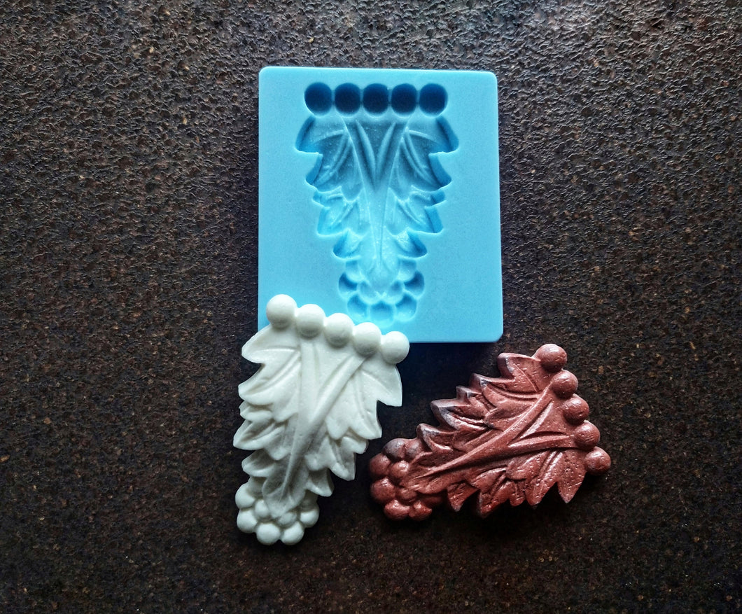 Silicone mould for acanthus decorative element , mold for clay, Furniture Appliques, acanthus onlay
