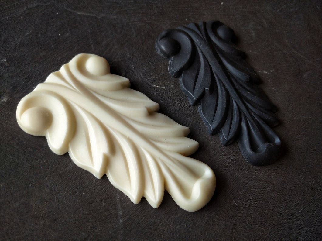 Resin acanthus moulding for furniture makeover, scrapbooking, home DIY art projects, furniture appliques