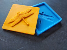 Load image into Gallery viewer, Dragonfly tile mold , Silicone mould , dragonfly applique , concrete mold , cement mold , backsplash tiles, mold for resin
