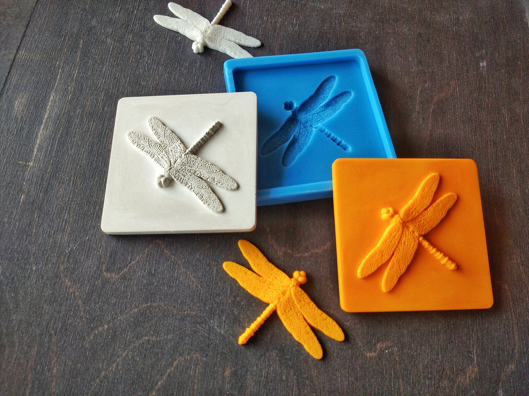 Dragonfly 3d tile mold, Silicone mould , dragonfly applique , concrete mold , cement mold , backsplash tiles, mold for resin