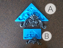 Load image into Gallery viewer, Silicone Mold for decorative corners, molds for clay, moulds for resin, furniture appliques,  furniture decorative elements
