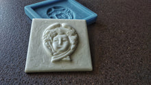 Load image into Gallery viewer, Antique woman cameo 3D tile mold, Silicone mould, cameo applique, concrete mold, cement mold, vintage tiles, antique tiles, mould for resin
