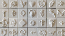 Load image into Gallery viewer, 3D square tile with antique woman cameo 10x10cm (3,85 inch), vintage tiles , backsplash tiles, waterproof tiles
