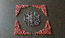 Load image into Gallery viewer, Silicone mold for shabby chic corners, furniture appliques, decorative corner mouldings, mold for clay, mold for resin, furniture overlays
