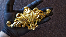 Load image into Gallery viewer, Furniture ornate central pediment, resin applique, furniture embellishment, wall pediment, resin mouldings

