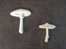 Load image into Gallery viewer, Mushroom resin appliques set (2pcs), furniture mouldings, mushrooms onlay, resin mouldings, mushrooms decor, furniture embellishment
