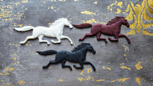 Load image into Gallery viewer, Horse resin overlay 22x10cm (8.6x3.9in), furniture appliques, running mustang overlay
