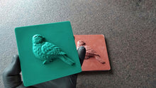 Load image into Gallery viewer, Silicone mold for 3d tiles with pigeon bird applique 9.8*9.8cm / DIY tiles, tiles with animals, 3d tiles
