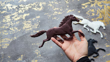 Load image into Gallery viewer, Horse resin overlay 22x10cm (8.6x3.9in), furniture appliques, running mustang overlay
