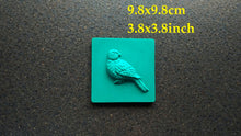 Load image into Gallery viewer, Pigeon 3D square tile 10x10cm (3.9in), vintage tiles, backsplash tiles, textured tiles, antique tiles, Jesmonite decors, resin tile
